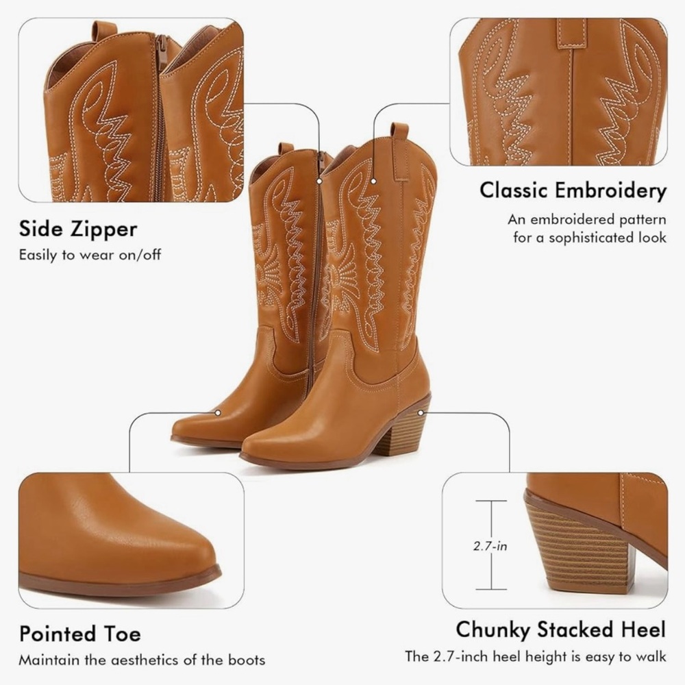 Embroidered Cowboy Boots / Rodeo Ready - Picture 3 of 6